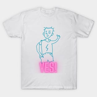 Yes Man, Funny T-Shirt, Funny Tee, Badly Drawn, Bad Drawing T-Shirt